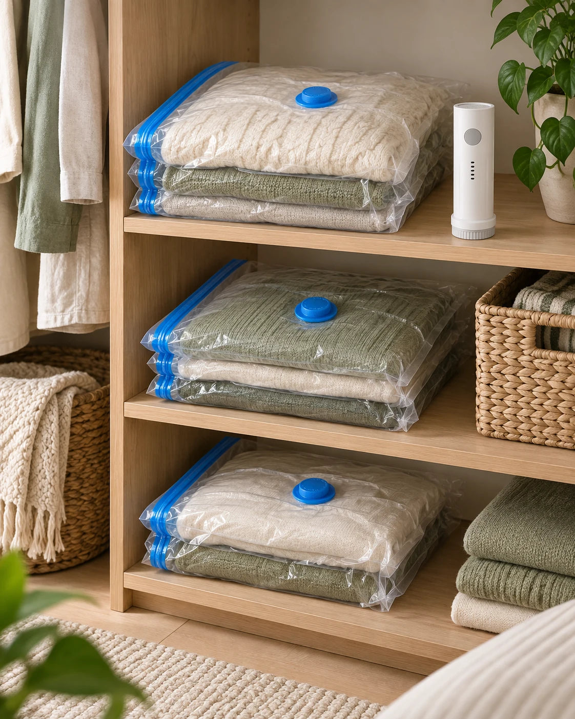 Seasonal clothing, organized